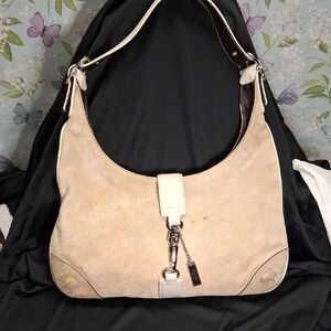 Chic Cream Suede Women's Hobo Bag